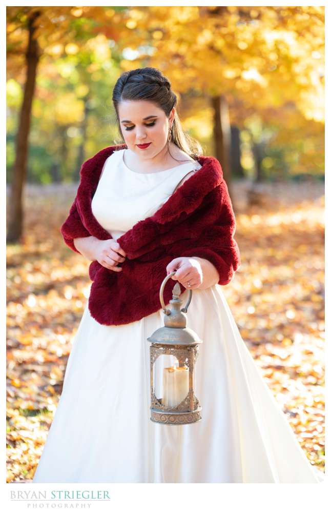 bridal portrait with lantern