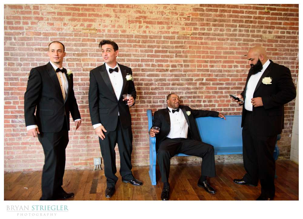 groomsmen hanging out at the Ravington