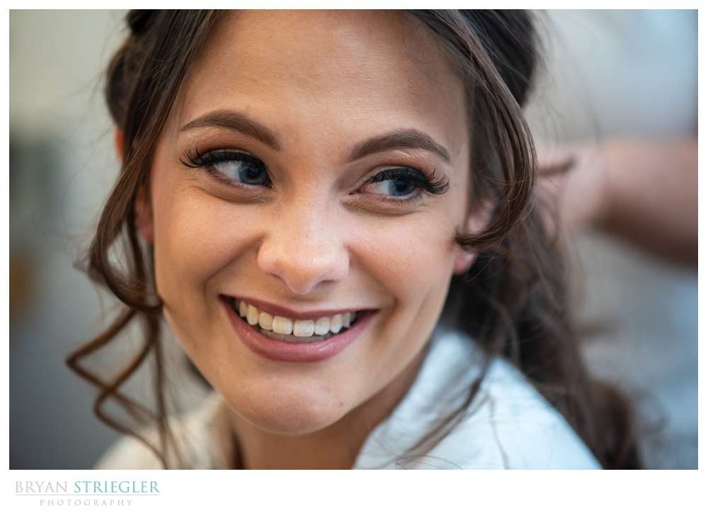 bridal makeup closeup