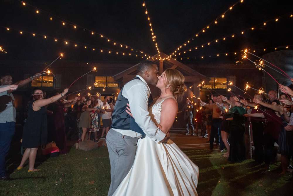 sparkler exit at Barn at the Springs