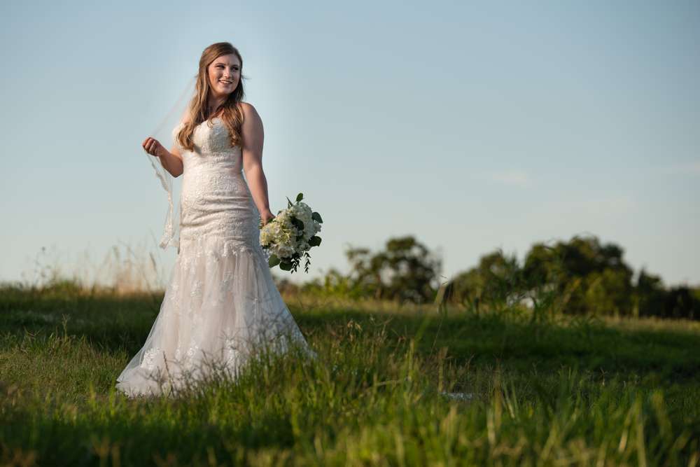 sunset bridal portrait