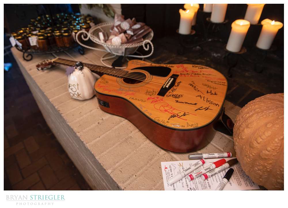 signed guitar for wedding