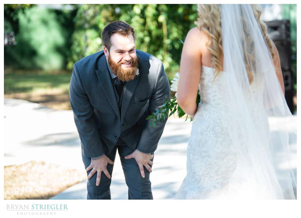 awesome reaction during first look