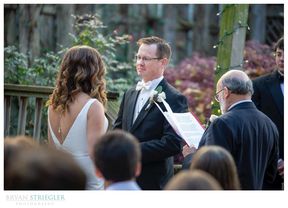 outside wedding at the Garden Room