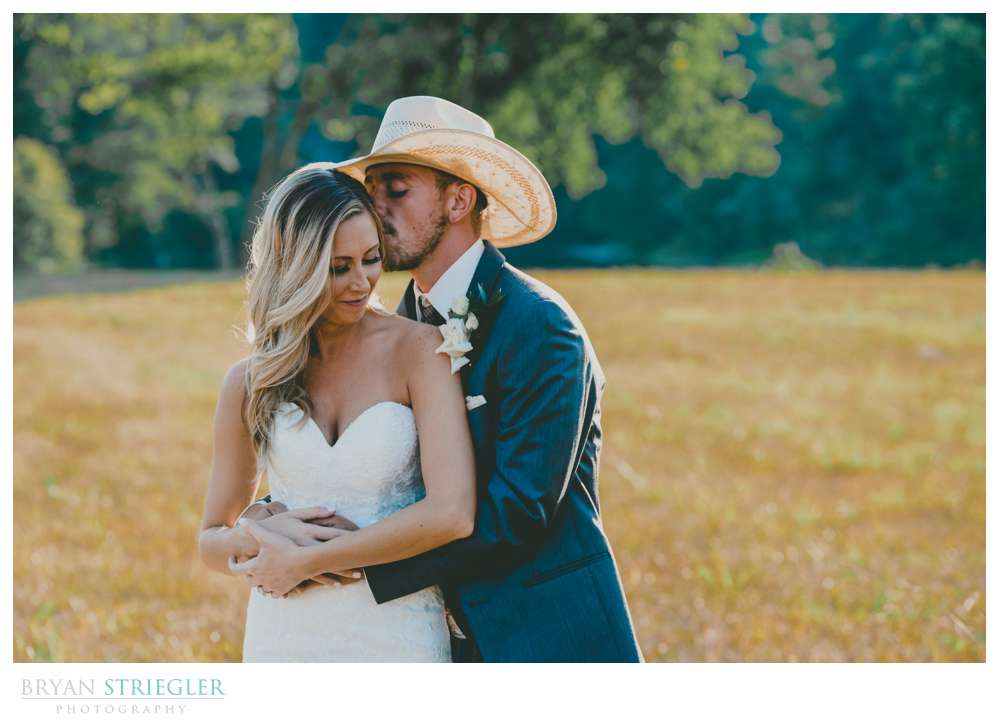 bride and groom at Rockford Grange wedding Venue