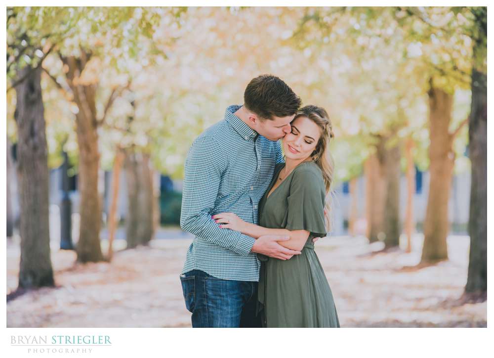 bright airy engagement photo