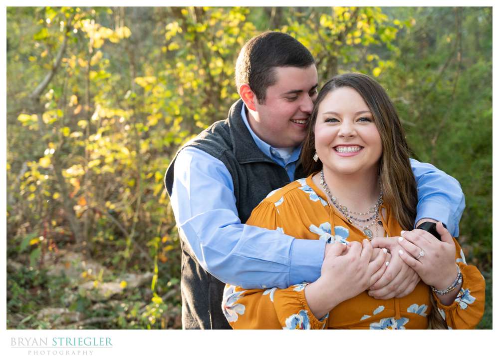 sunny engagement photo