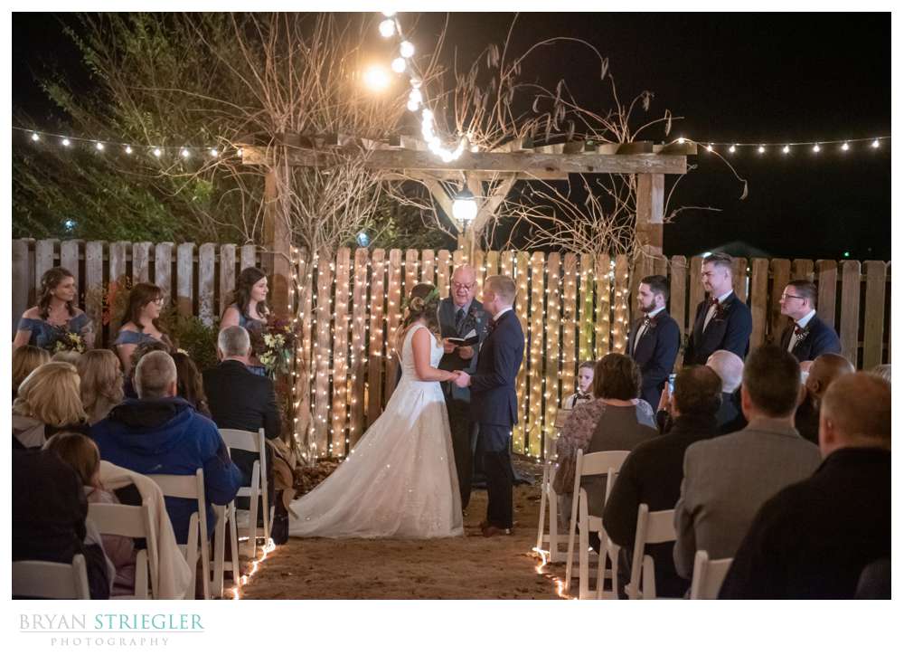 outdoor night wedding