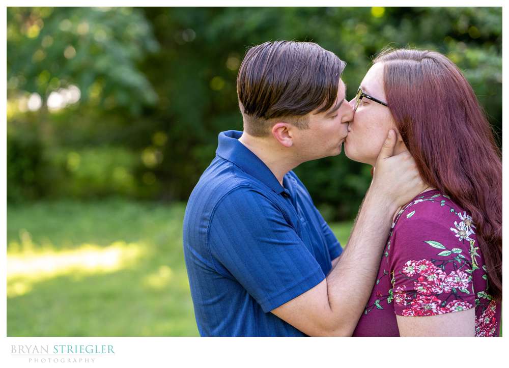 bright outdoor engagement photo