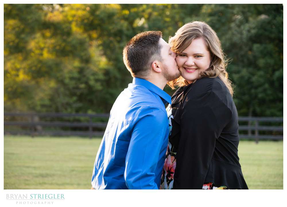 happy sunlight engagement photo