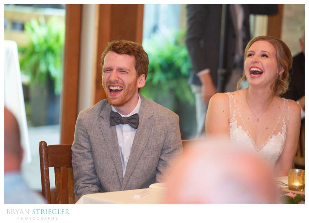 laughing during speeches