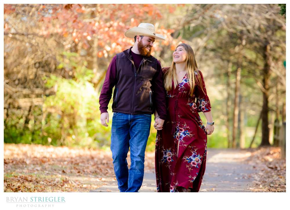 couple walking on a path
