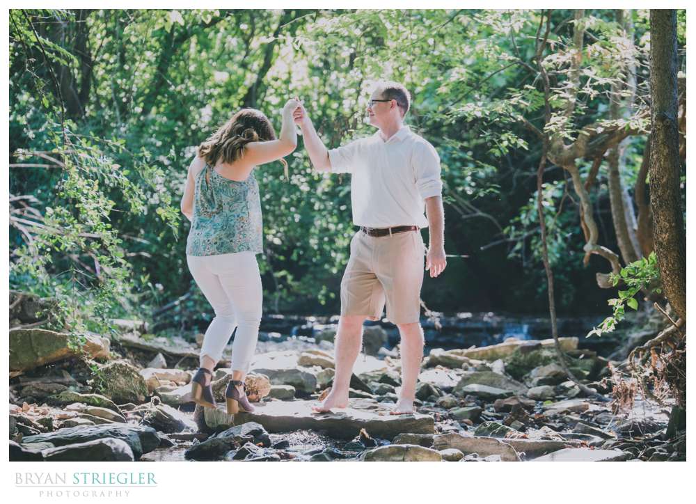 standing in a creek