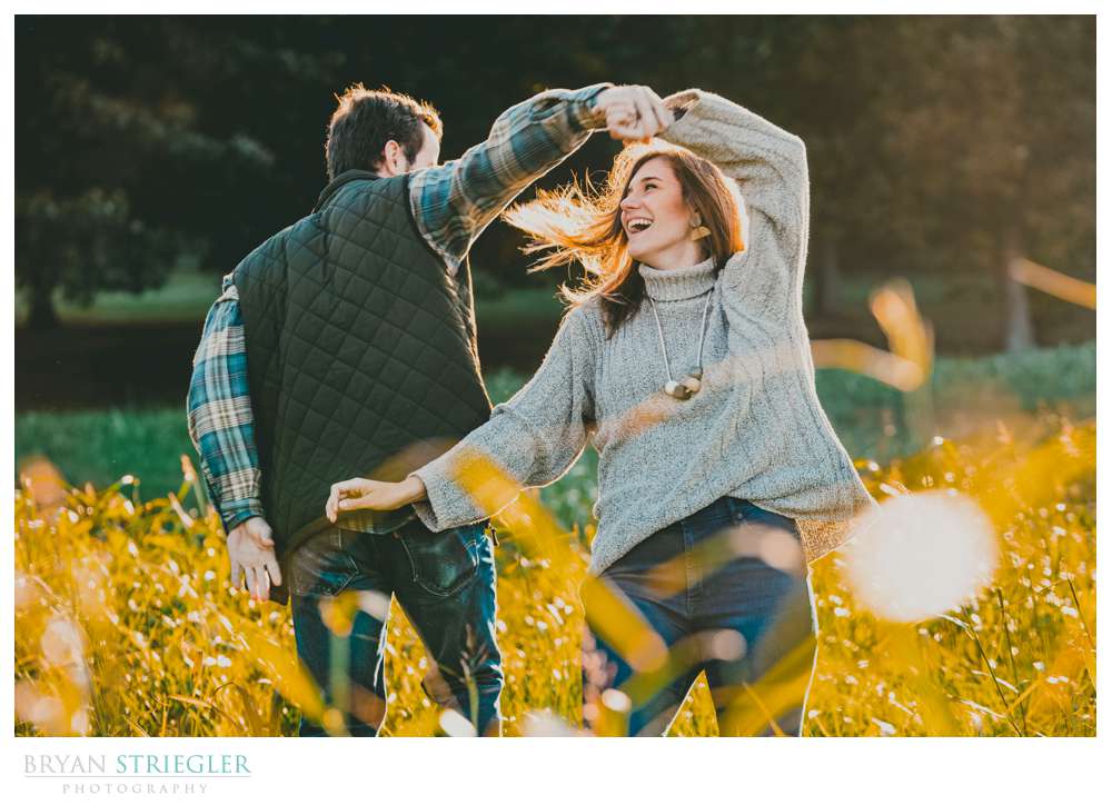 dancing engagement photo