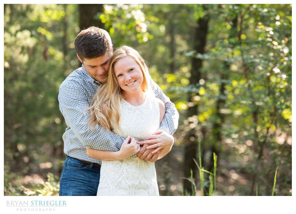 hugging fiance