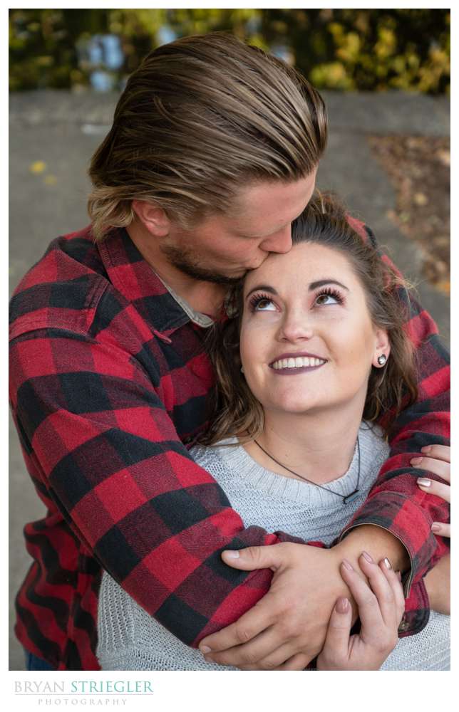 looking down at couple
