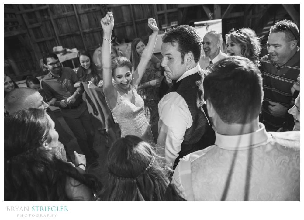 crazy dancing at wedding