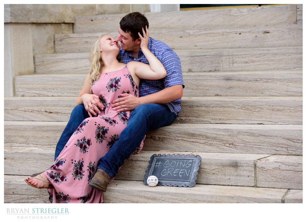 photos on step of Old Main