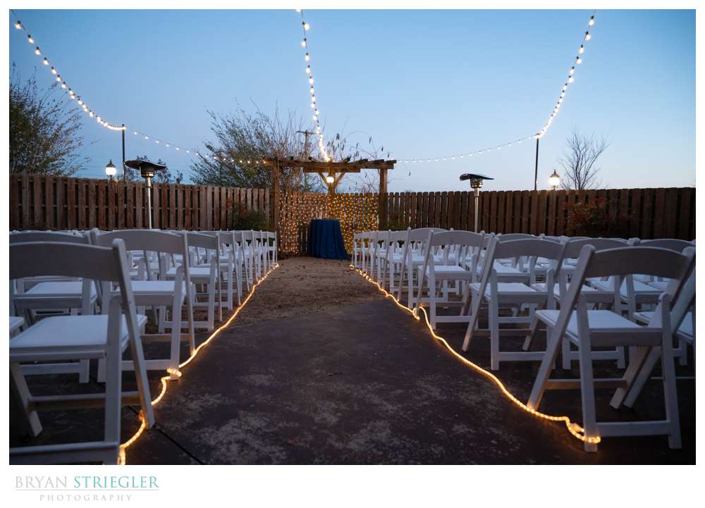 night wedding at Willie James