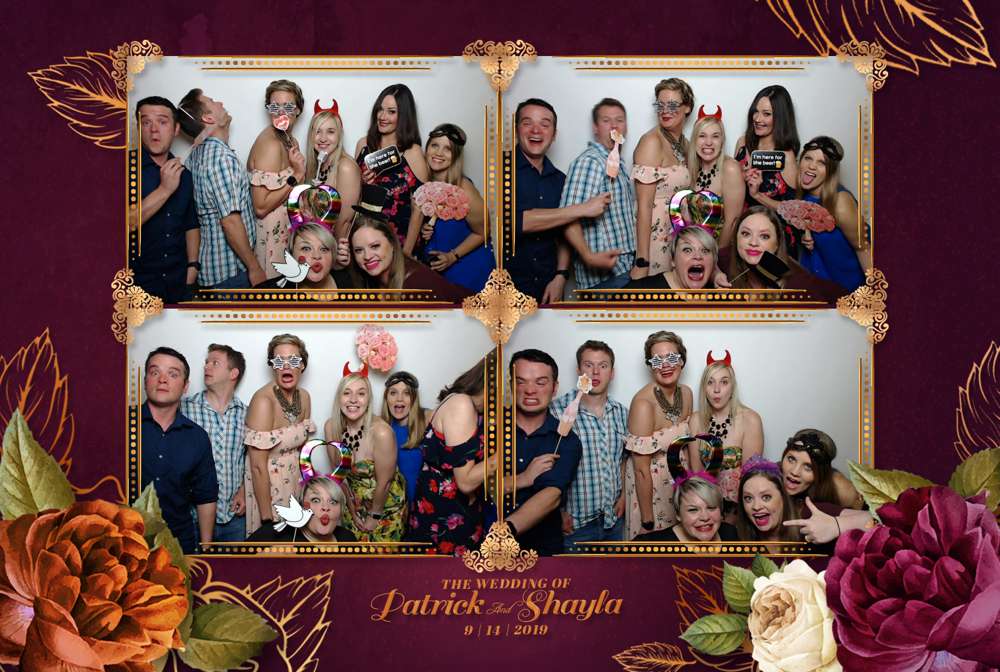 having fun in photo booth