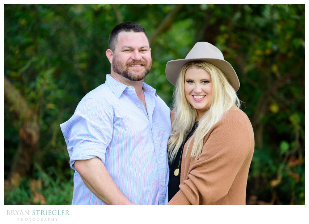 engagement photo girl wearing a hat