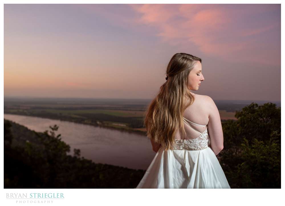 sunset bridal portrait