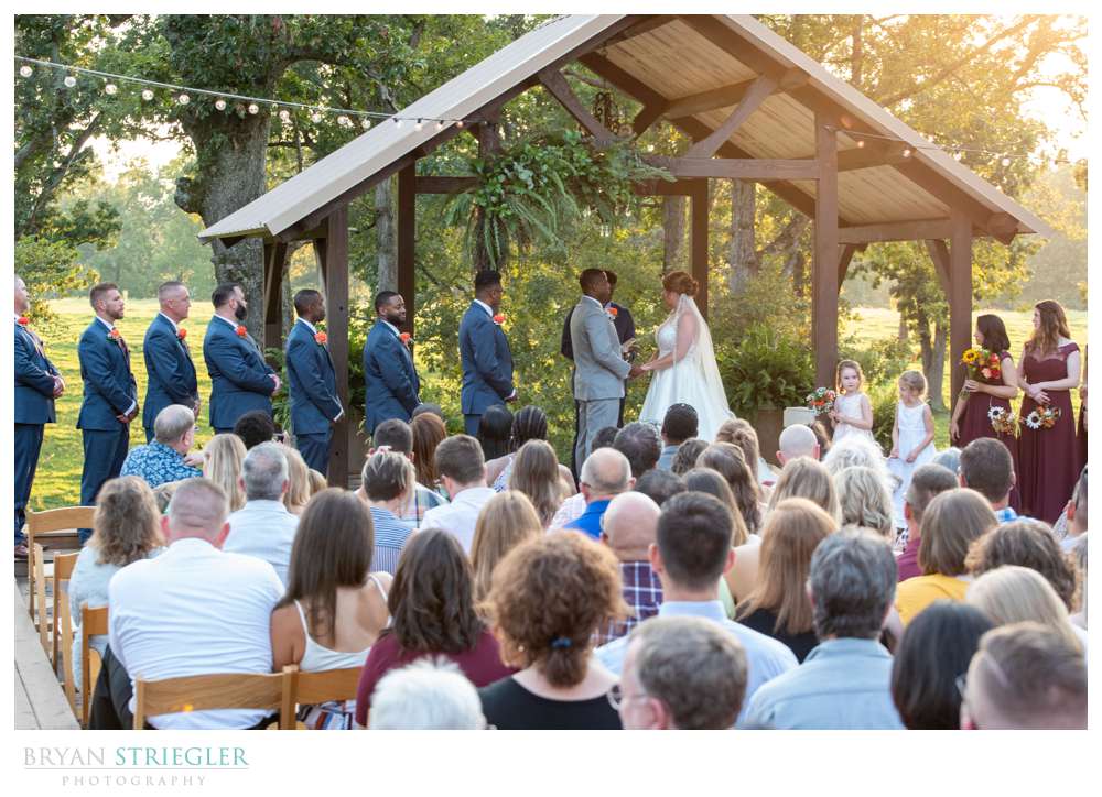 outdoor wedding ceremony Barn at the Springs