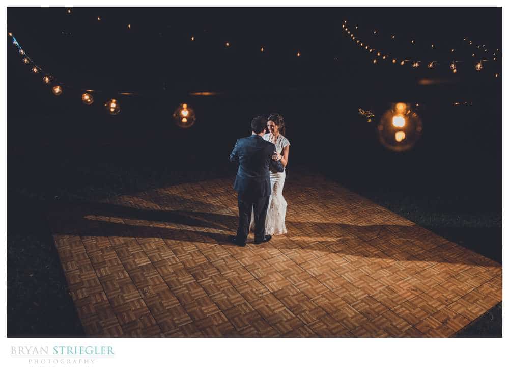 high angle of first dance