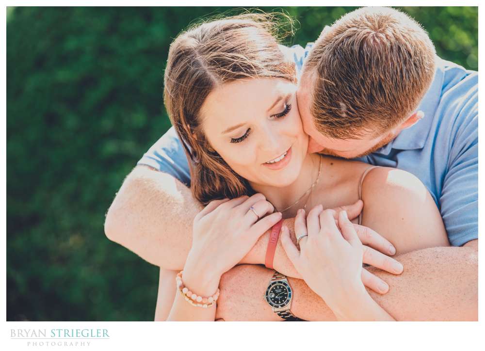 bright and colorful engagement photo