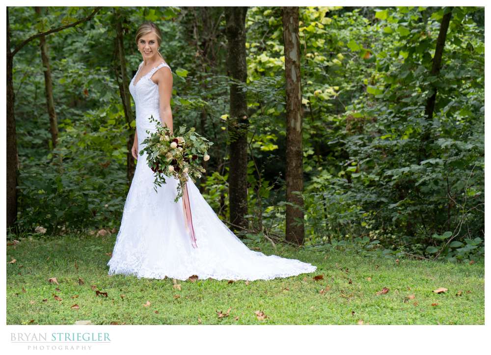 bride holding wedding bouquet