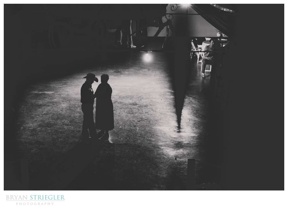 dramatic lighting of dance floor at wedding