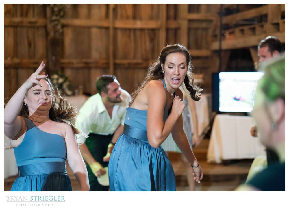 bridesmaid dancing