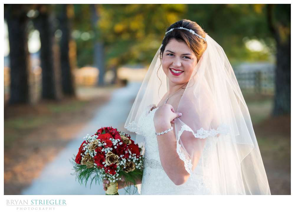 bridal portrait at Matt Lane Farm