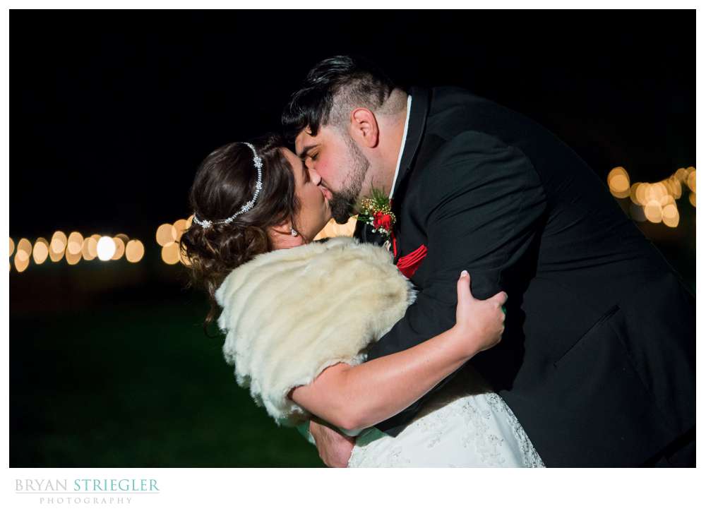 last photo of bride and groom leaving