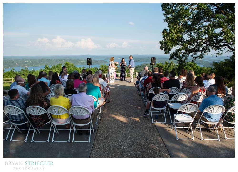 wedding ceremony at Whitney Mountain Lodge