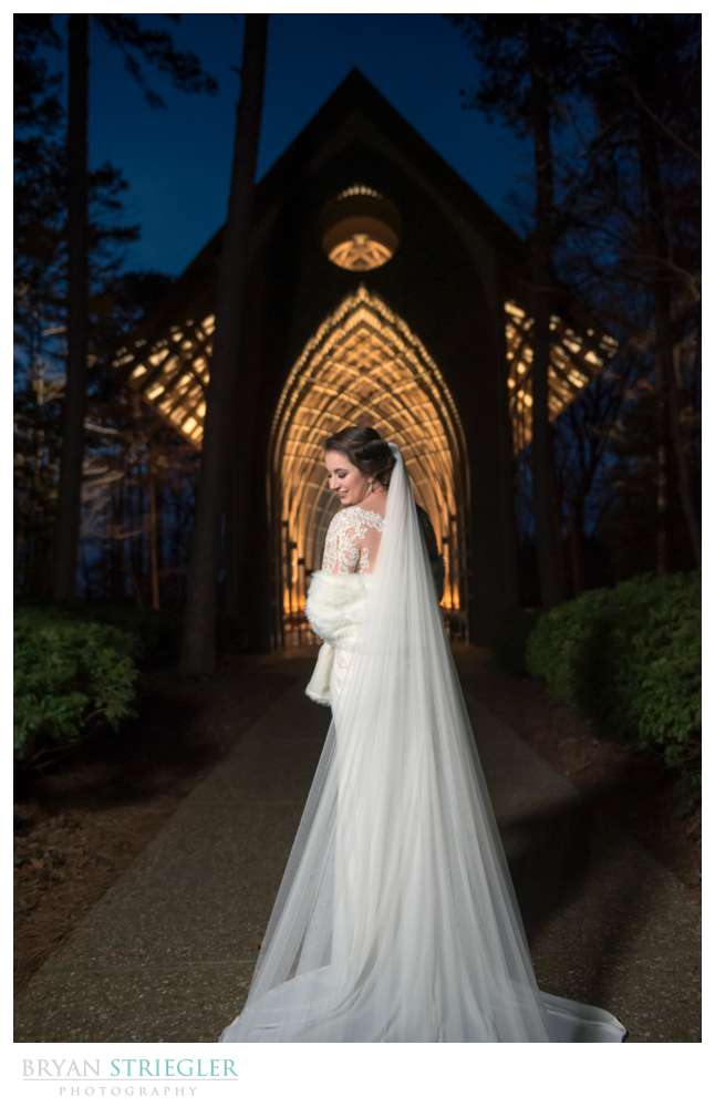 bride looking over shoulder