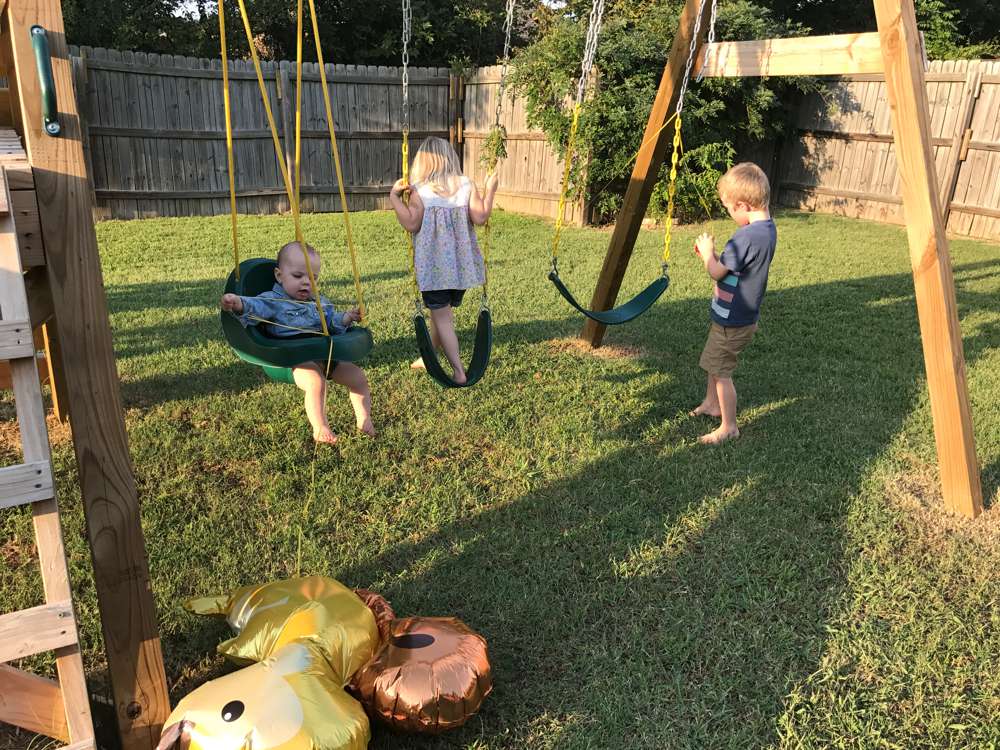 home made swing set