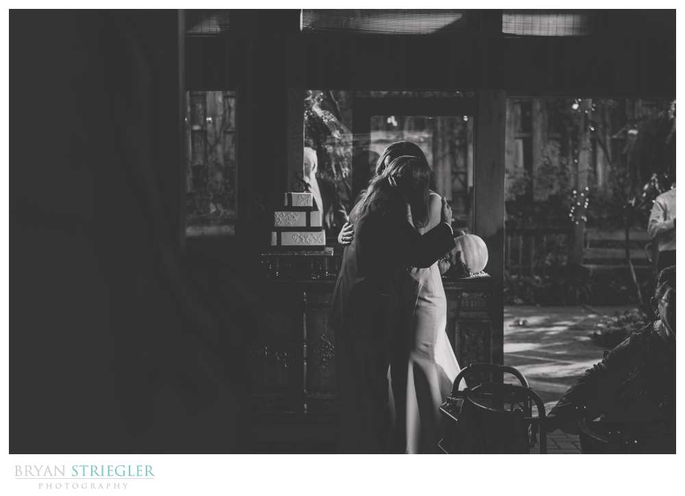 hug at end of father daughter dance