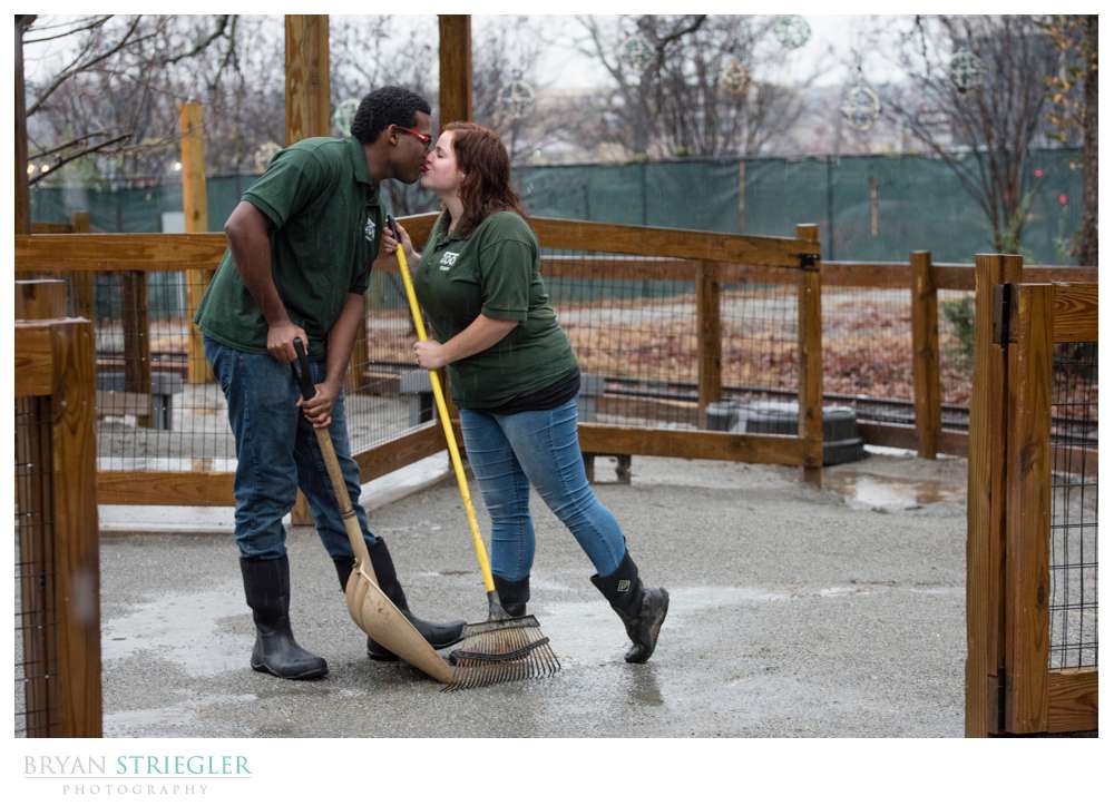 engaged Little Rock Zoo employees