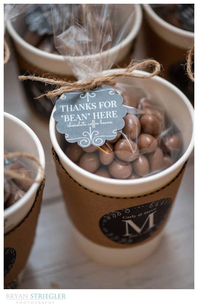 wedding guest favor chocolate covered coffee