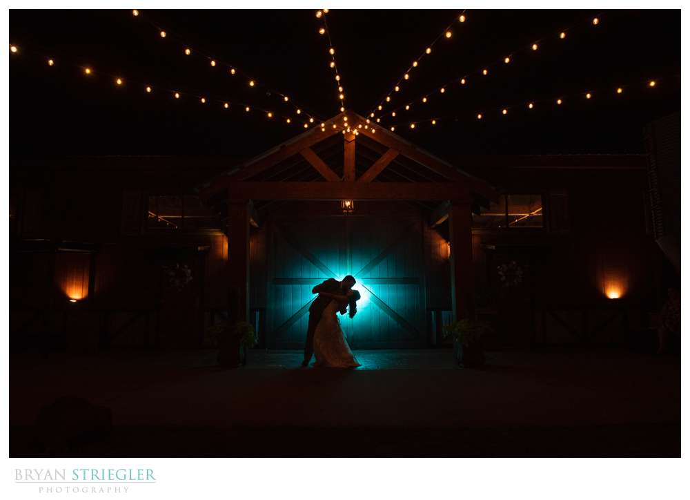 silhouette portrait with blue light