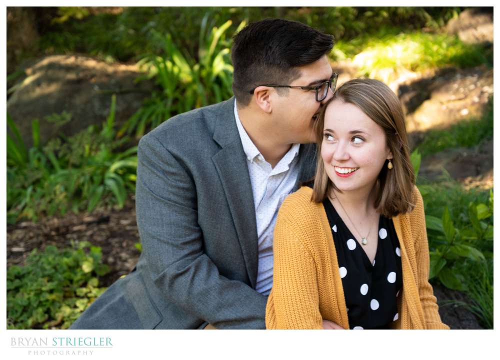 seated engagement photo