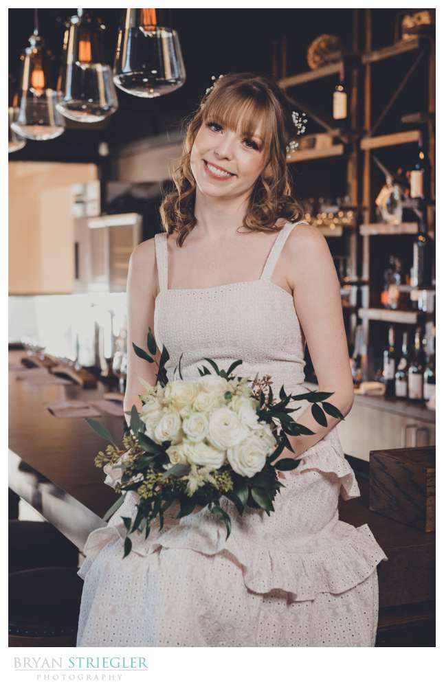 bridal portrait on a bar