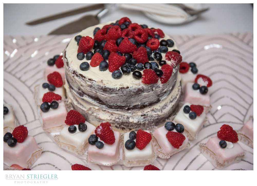 wedding cake with berries