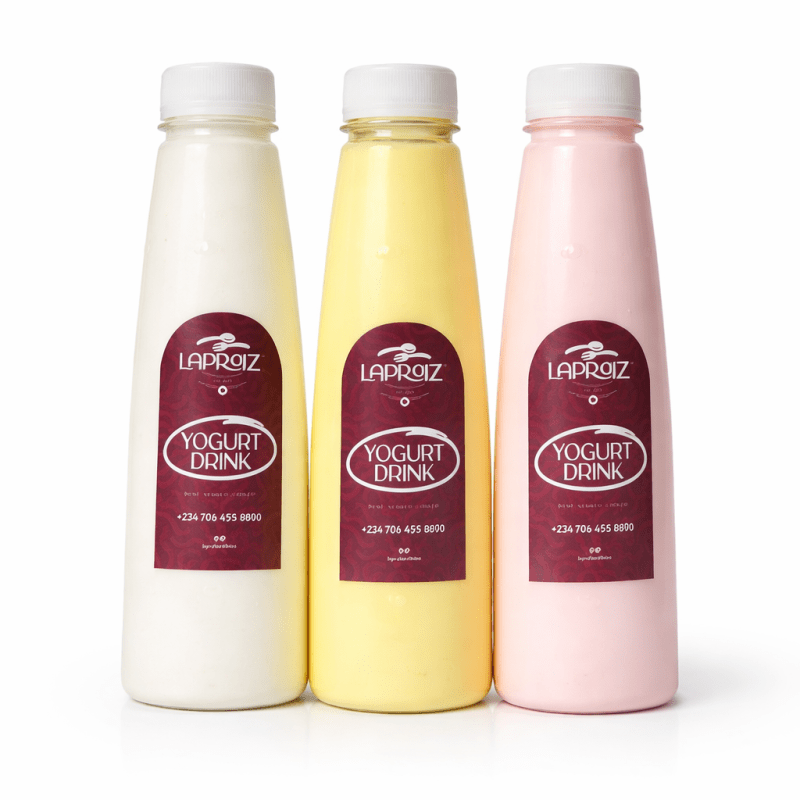 Pack of three different yogurt flavours