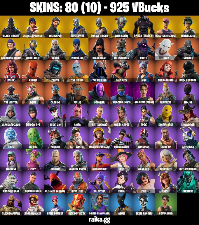 Fortnite Account ( PLAYSTATION / XBOX / PC / MOBILE / NINTENDO ) (BLACK KNIGHT, MAKO, SPARKLE SPECIALIST, OG STW, AC/DC, FLOSS, TAKE THE L) (80 Skins)