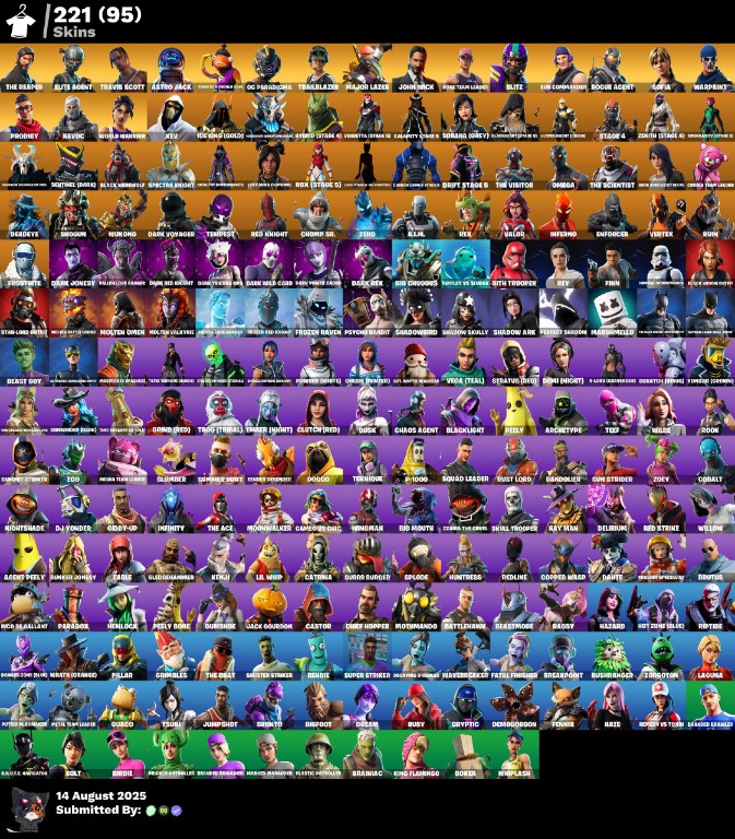 Fortnite Account ( PLAYSTATION / XBOX / PC / MOBILE / NINTENDO ) TRAVIS SCOTT, TAKE THE L, THE REAPER, OG STW, ELITE AGENT, ASTRO JACK, ROGUE AGENT (221 Skins)