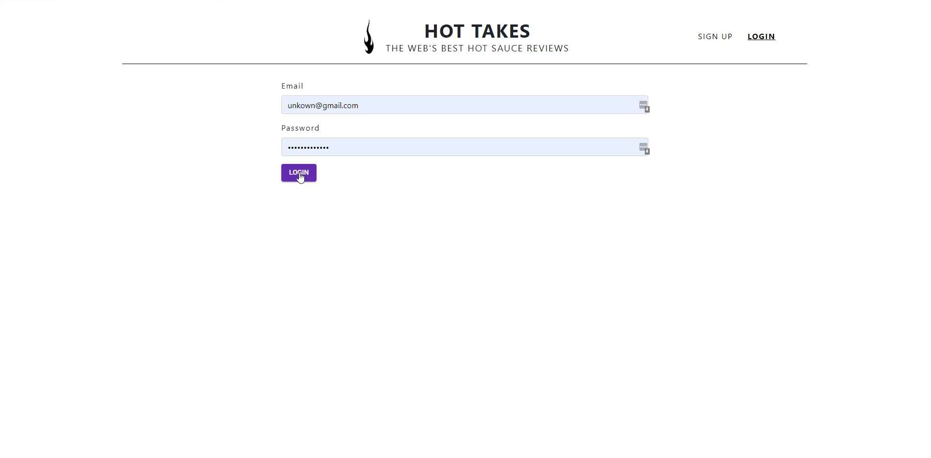 Hot-Takes - Login