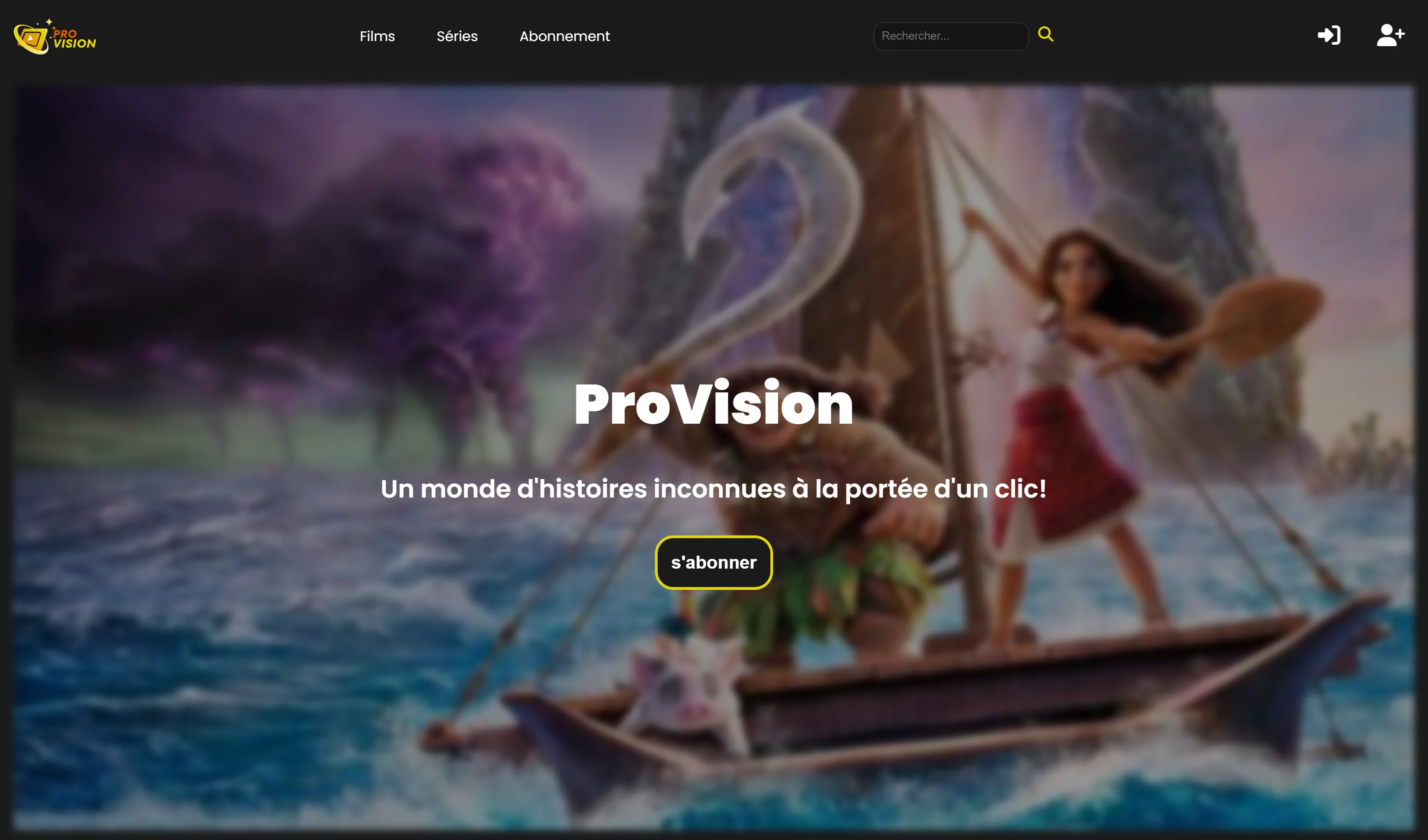 ProVision - Page d'accueil