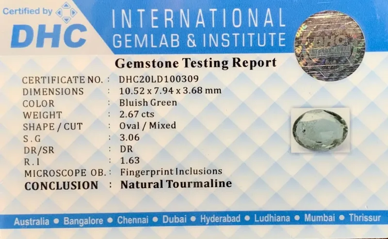Natural Tourmaline 2.67 cts